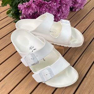 Birkenstock White Arizona Slide EVA